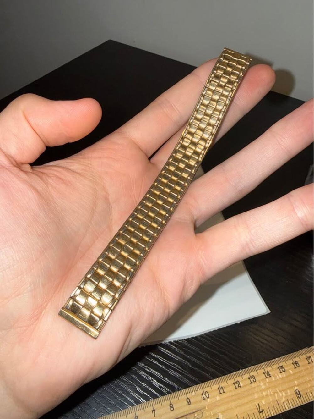 1952 Speidel 10k Gold Filled Expansion Vintage Watch Band 15mm. Brick Link